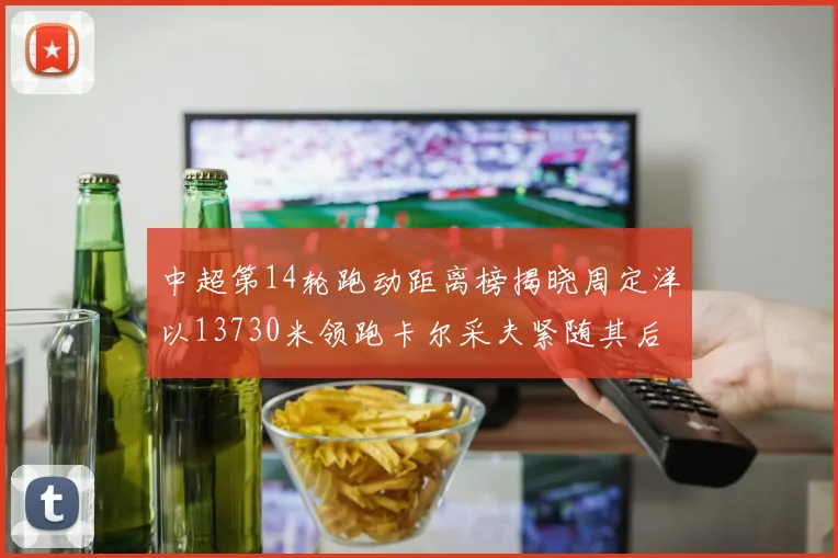 中超第14轮跑动距离榜揭晓周定洋以13730米领跑卡尔采夫紧随其后
